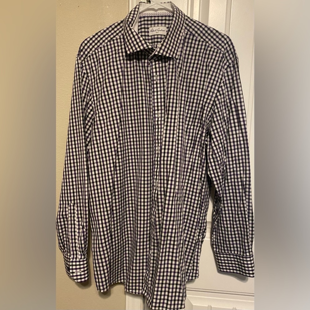 Robert Graham Button Up  Long Sleeve Men’s Size 46/18 -XL EUC